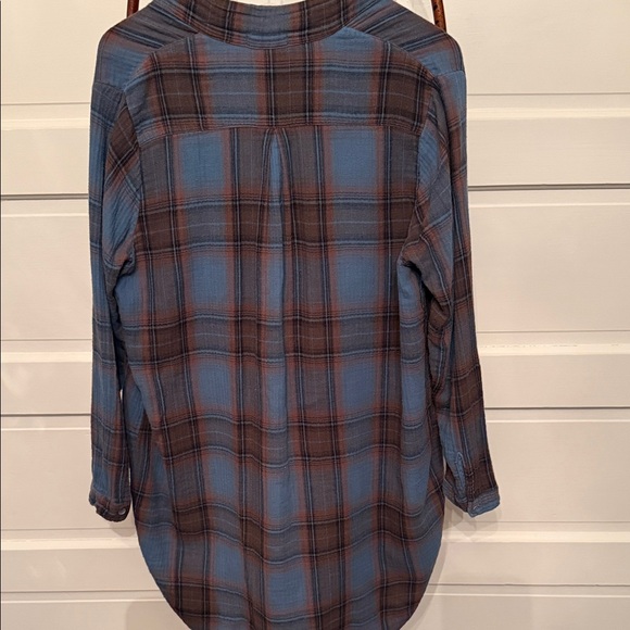 Free People CP Shades Oversized Cotton Plaid Boho Tunic - Picture 5 of 5